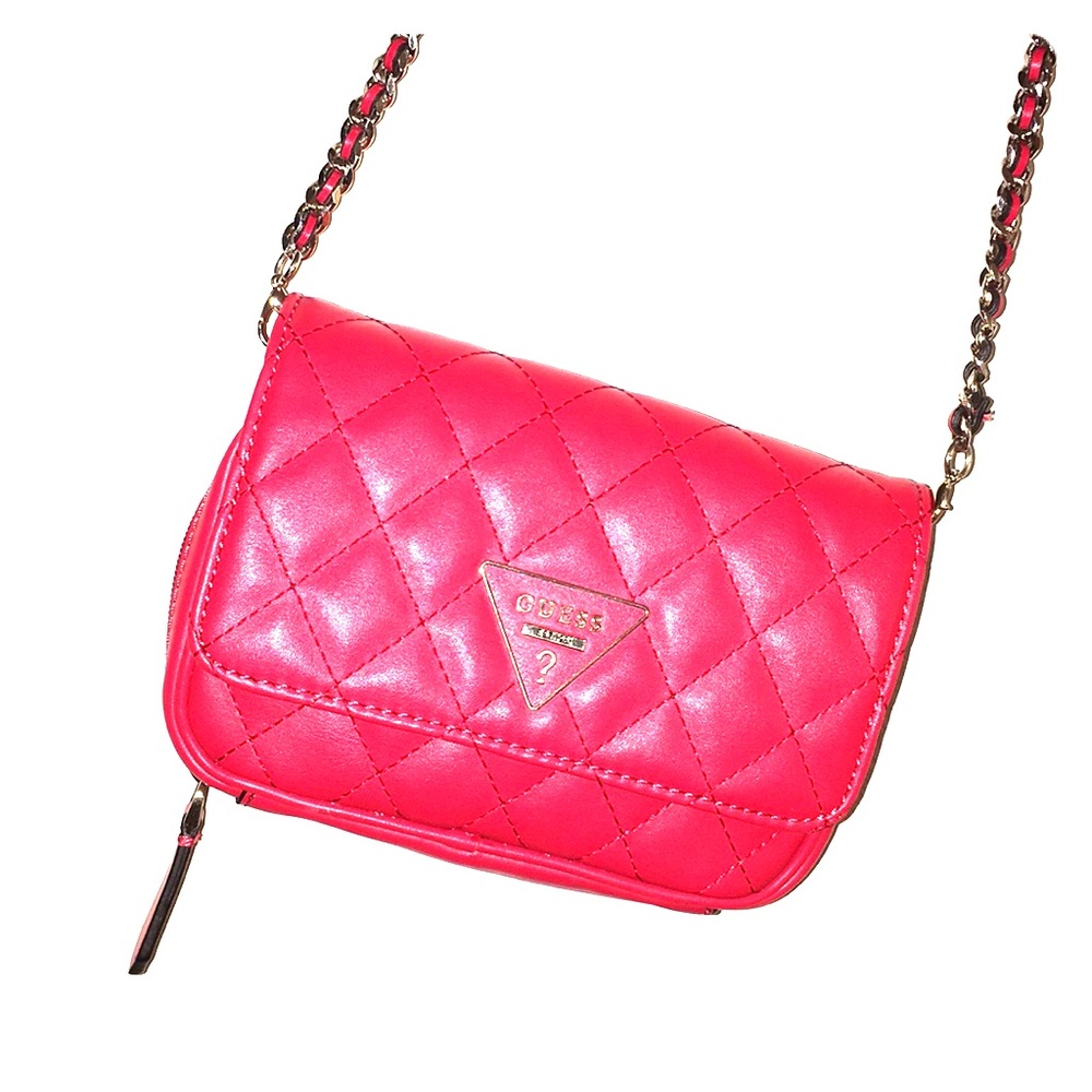 Guess❓ cross-body bag purse red logo authentic